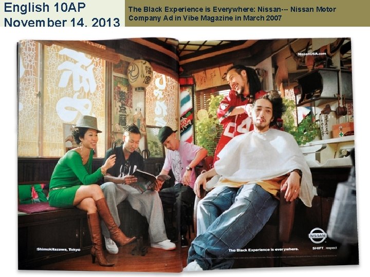 English 10 AP November 14, 2013 Objective: SWBAT hold a discussion on “The Black