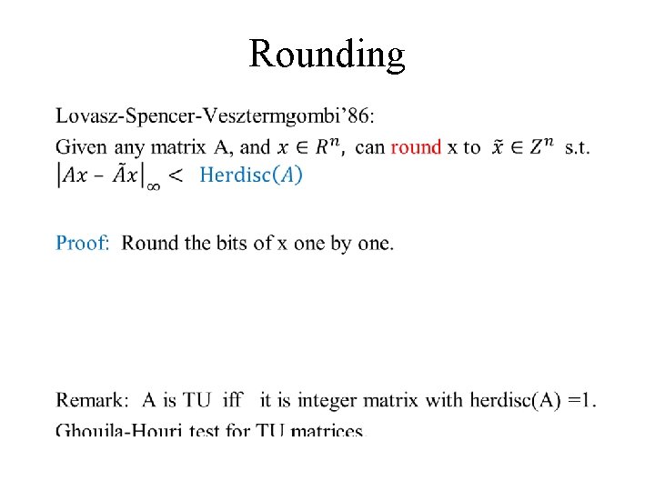 Rounding • 