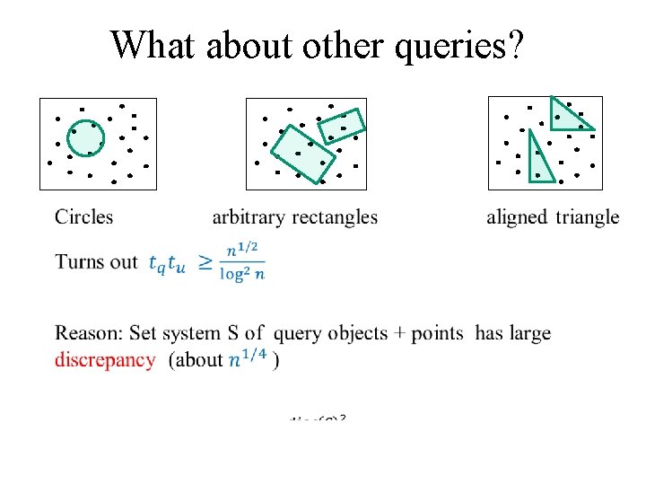 What about other queries? • 