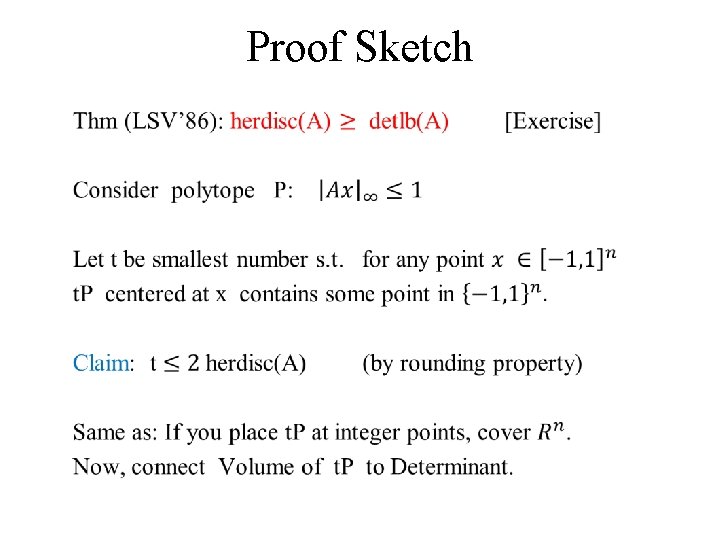 Proof Sketch • 
