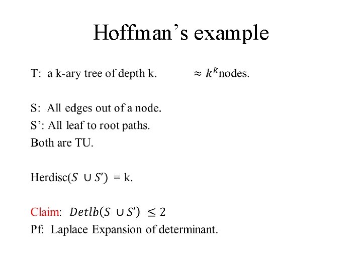 Hoffman’s example • 