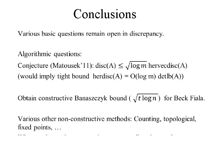Conclusions • 