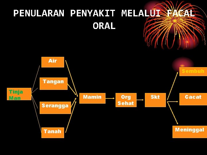 PENULARAN PENYAKIT MELALUI FACAL ORAL Air Sembuh Tangan Tinja Man Mamin Serangga Tanah Org