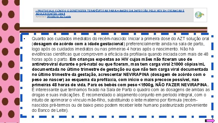 : PROTOCOLO CLÍNICO E DIRETRIZES TERAPÊUTICAS PARA MANEJO DA INFECÇÃO PELO HIV EM CRIANÇAS