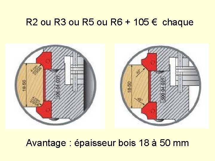 R 2 ou R 3 ou R 5 ou R 6 + 105 €