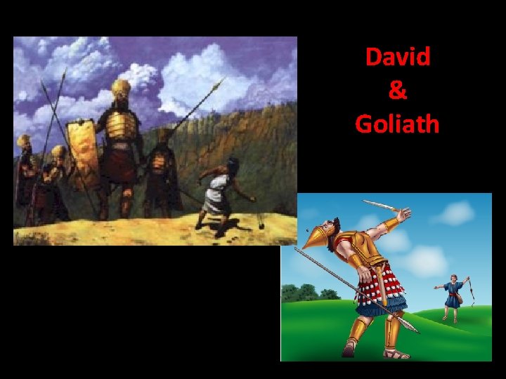 David and Goliath. David & Goliath “Let the weak say, I am strong“ Joel