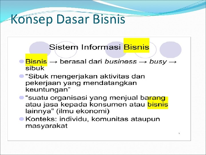 Konsep Dasar Bisnis 