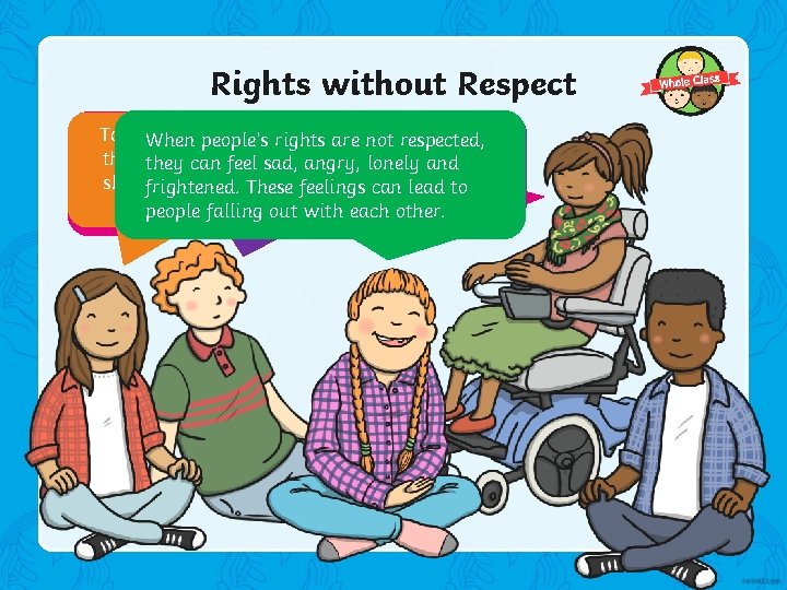 Rights without Respect Take a moment offor quiet Showing respect the to rights of