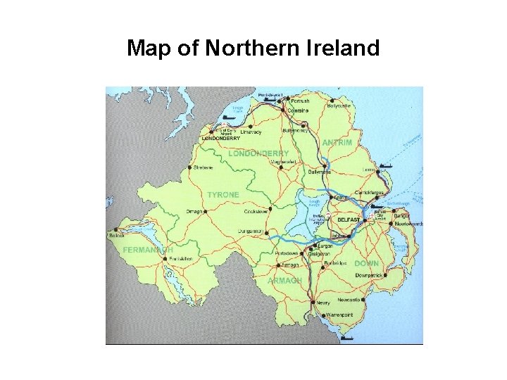 Map of Northern Ireland 