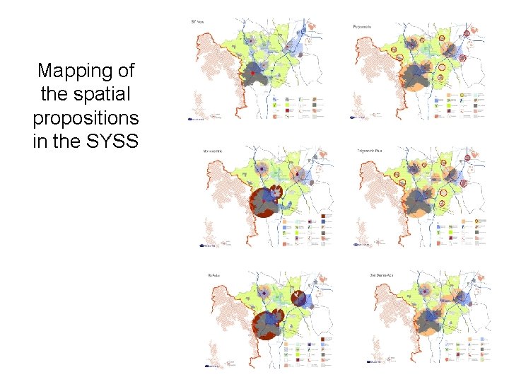 Mapping of the spatial propositions in the SYSS 