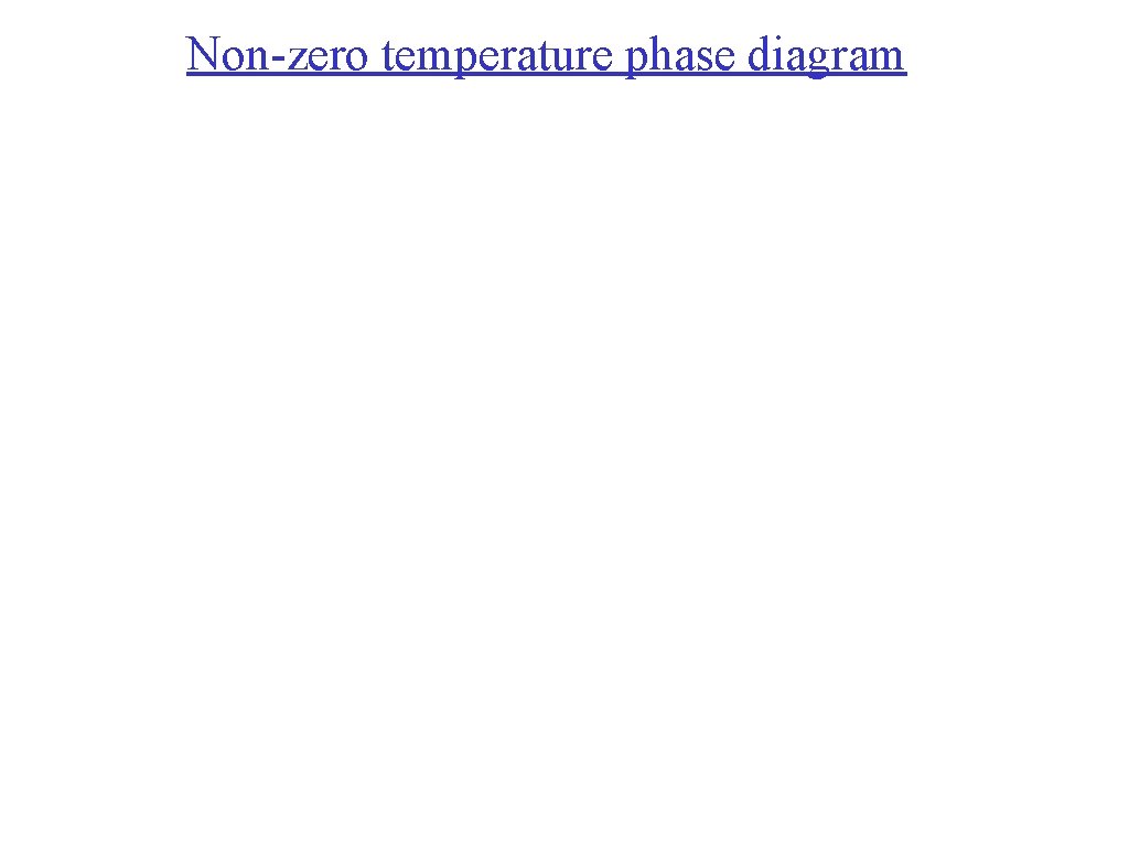 Non-zero temperature phase diagram 