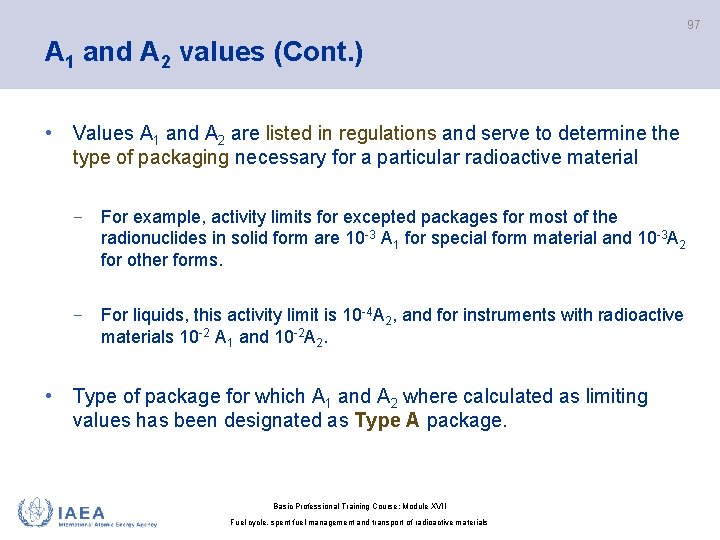 97 A 1 and A 2 values (Cont. ) • Values A 1 and