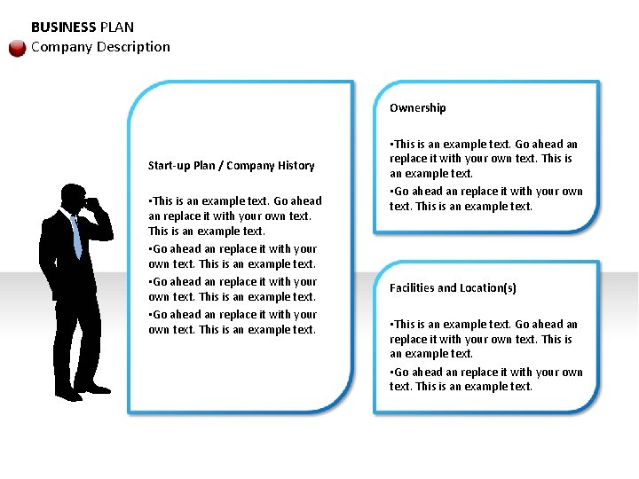 BUSINESS PLAN Company Description Ownership Start-up Plan / Company History • This is an