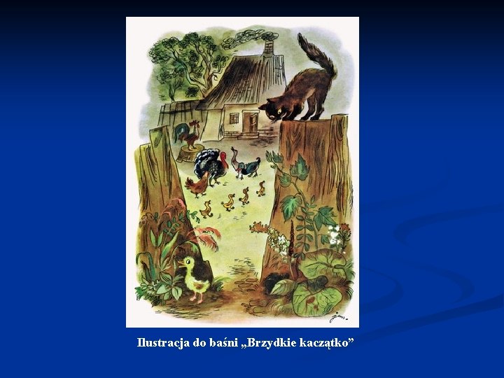 Ilustracja do baśni „Brzydkie kaczątko” 