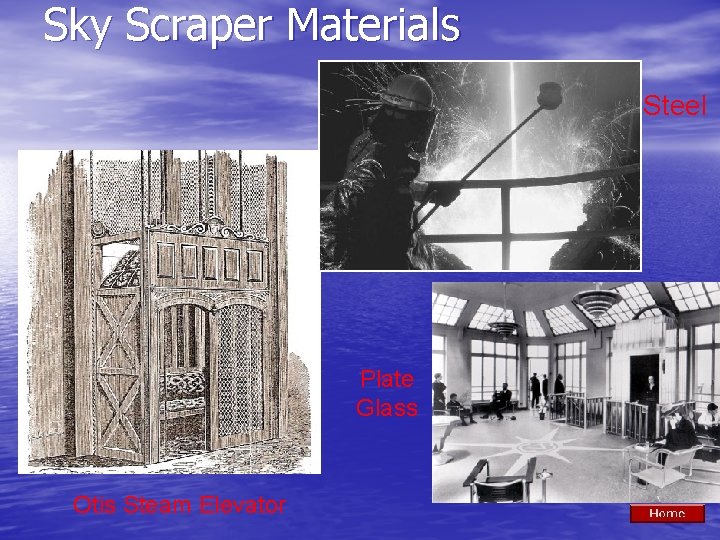 Sky Scraper Materials Steel Plate Glass Otis Steam Elevator 