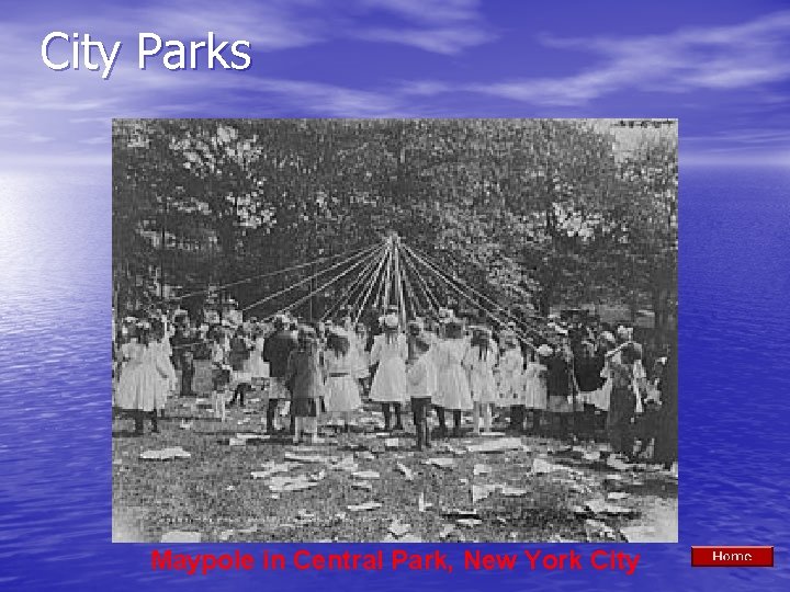 City Parks Maypole in Central Park, New York City 