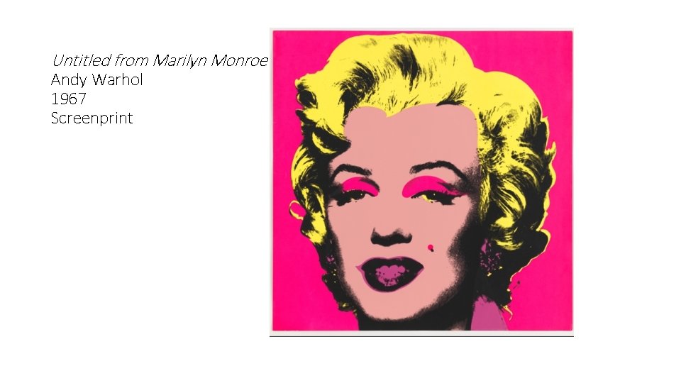 Untitled from Marilyn Monroe Andy Warhol 1967 Screenprint 