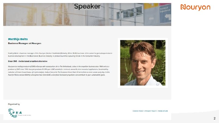 About the speaker – copy from FEA website 2 