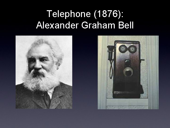 Telephone (1876): Alexander Graham Bell 
