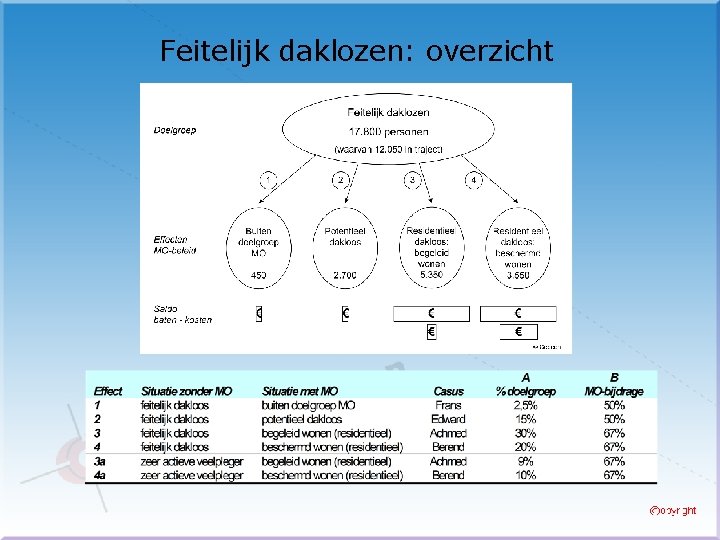 Feitelijk daklozen: overzicht 