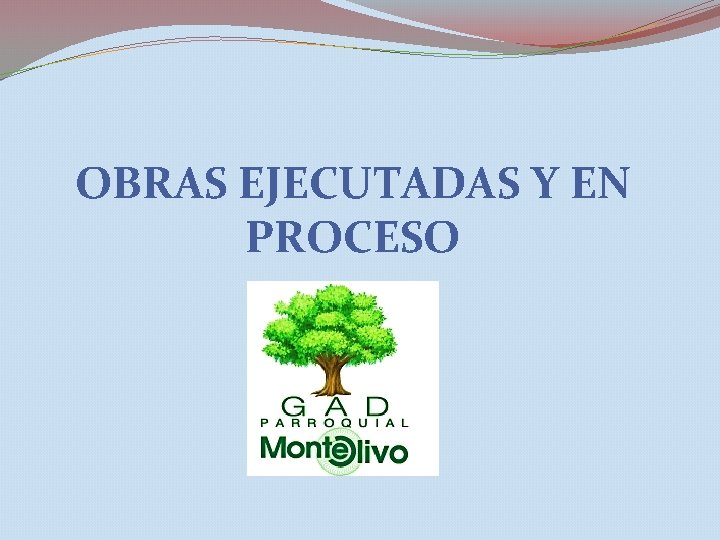 OBRAS EJECUTADAS Y EN PROCESO 