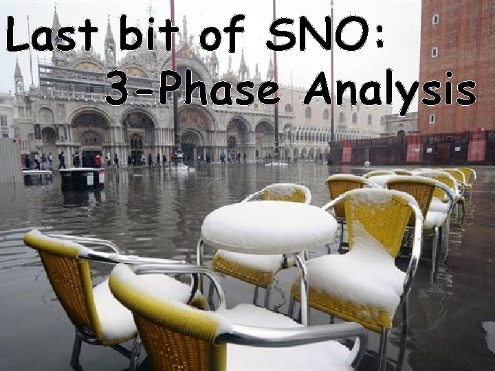 Last bit of SNO: 3 -Phase Analysis 