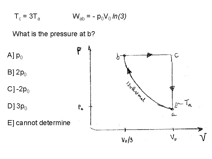 Tc = 3 Ta Wab = - p 0 V 0 ln(3) What is