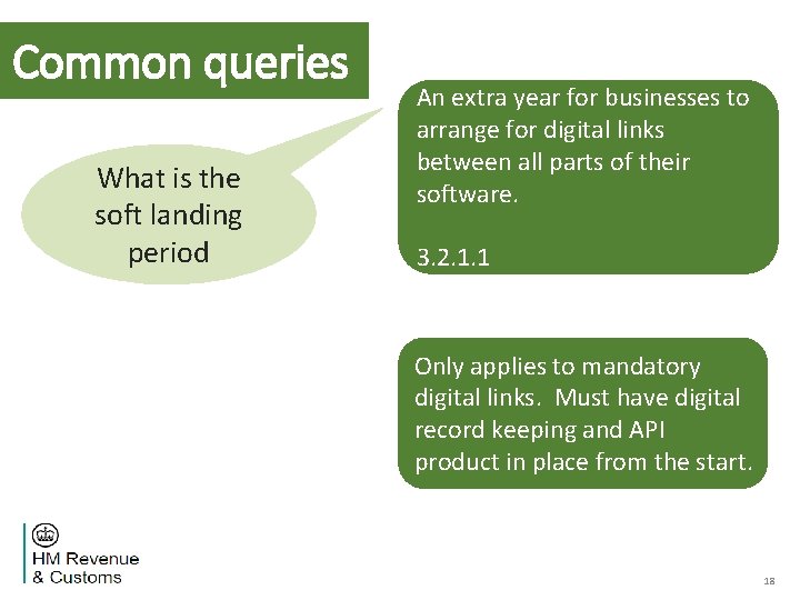 Common queries What is the soft landing period An extra year for businesses to