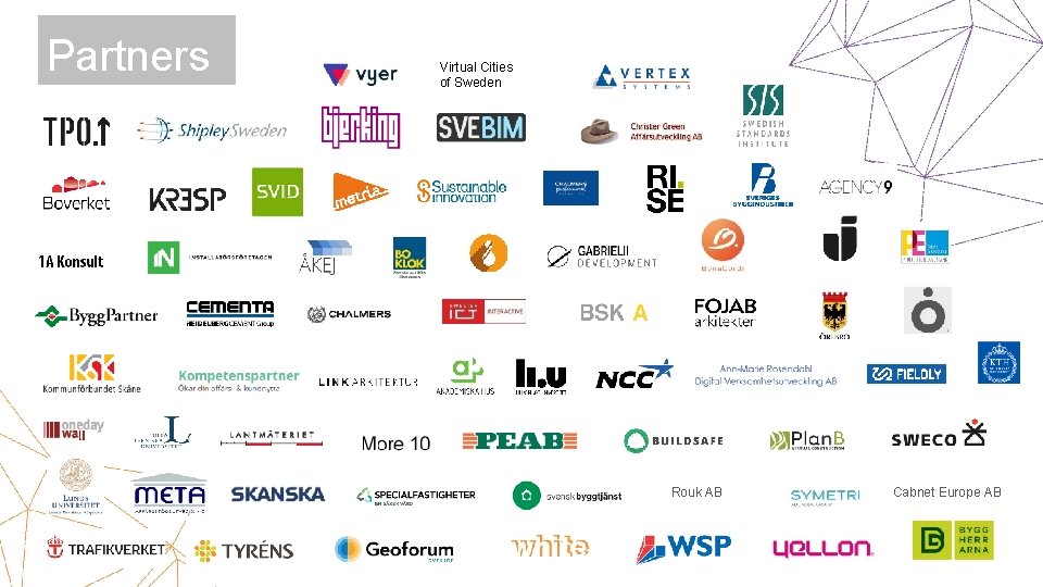 Partners Virtual Cities of Sweden Rouk AB Cabnet Europe AB 
