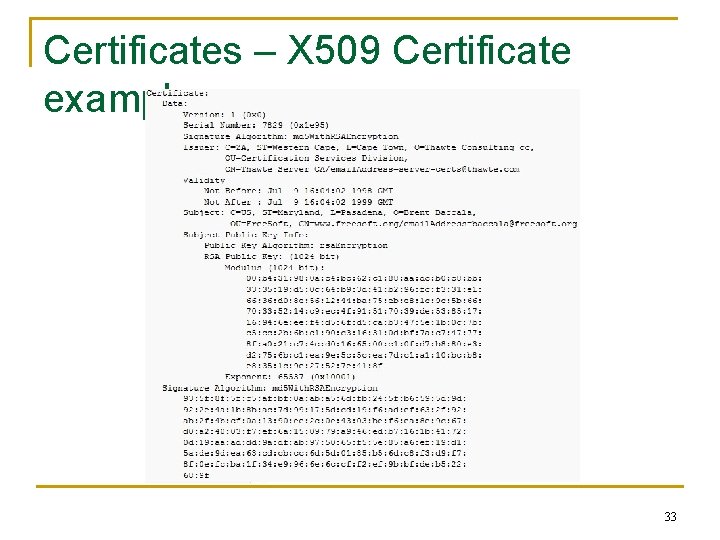 Certificates – X 509 Certificate example 33 