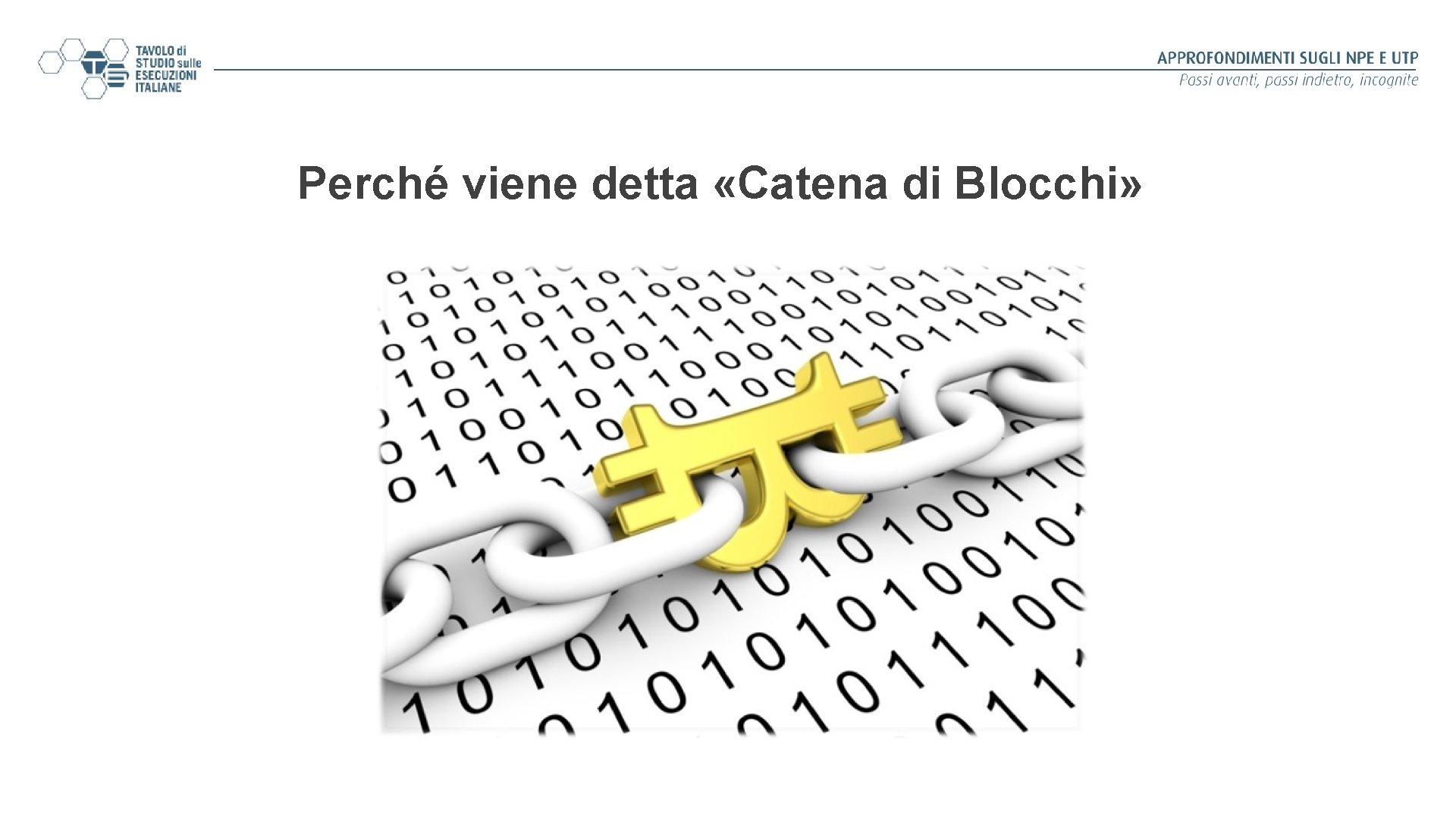 Perché viene detta «Catena di Blocchi» 