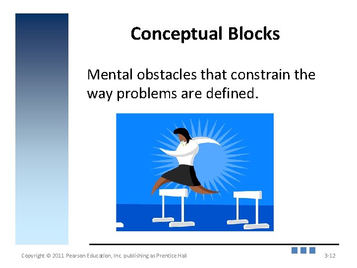 Conceptual Blocks Mental obstacles that constrain the way problems are defined. Copyright © 2011