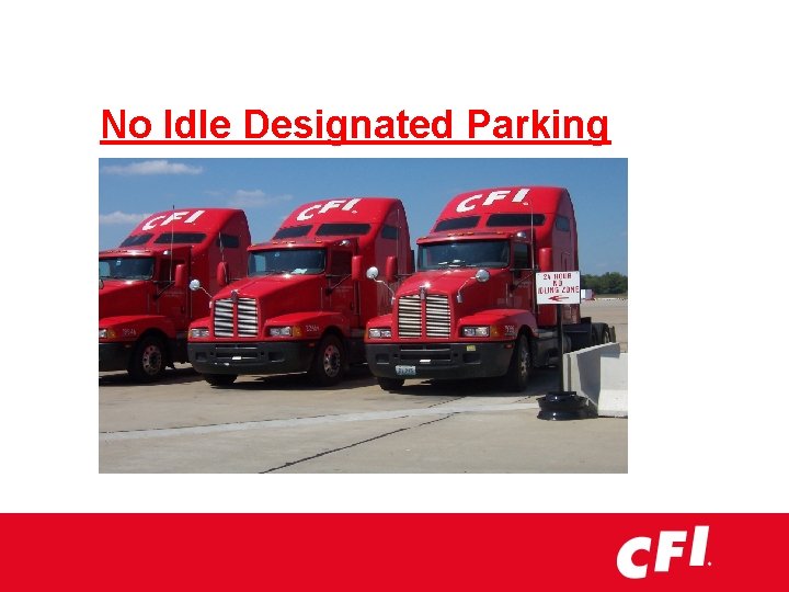 No Idle Designated Parking 