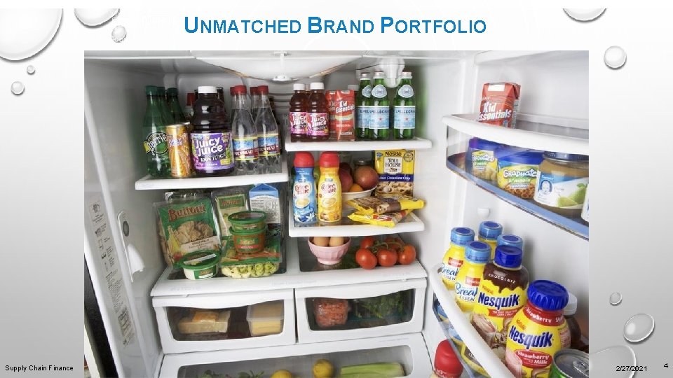 UNMATCHED BRAND PORTFOLIO Supply Chain Finance 2/27/2021 4 