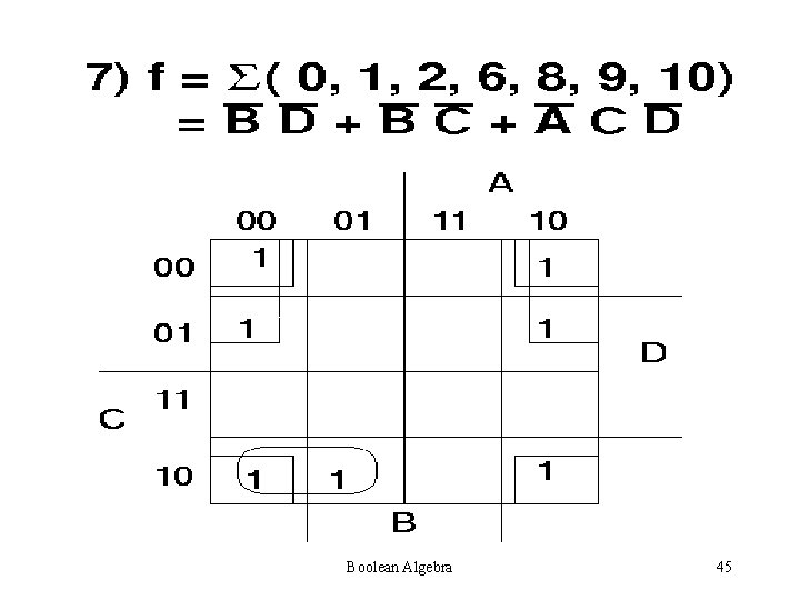 Boolean Algebra 45 