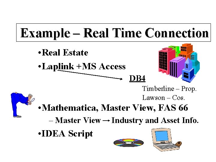 Example – Real Time Connection • Real Estate • Laplink +MS Access DB 4