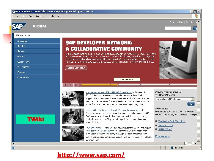 TWiki http: //www. sap. com/ 