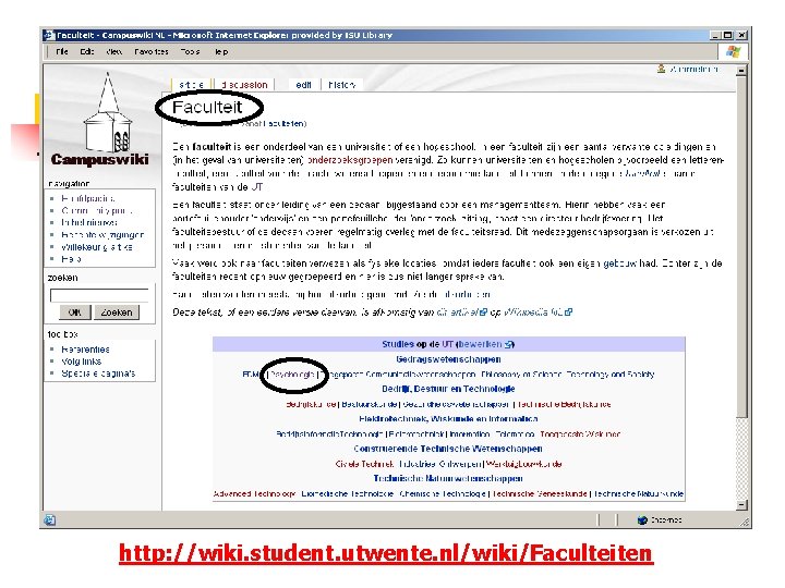 http: //wiki. student. utwente. nl/wiki/Faculteiten 