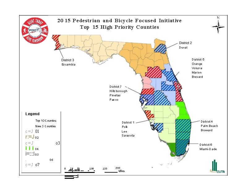 2 0 15 Pedestrian and Bicycle Focused Initiative Top 15 High Priority Counties Duval