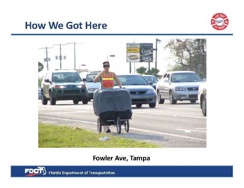 Focus on Got Moving How We Here. Cars Fowler Ave, Tampa Florida Department of