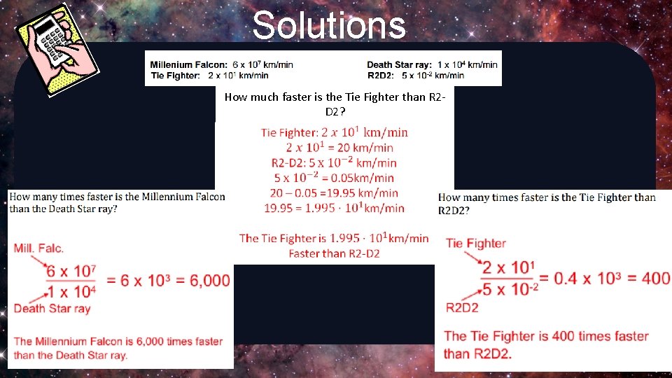  Solutions How much faster is the Tie Fighter than R 2 D 2?