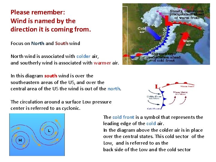 Please remember: Wind is named by the direction it is coming from. Focus on