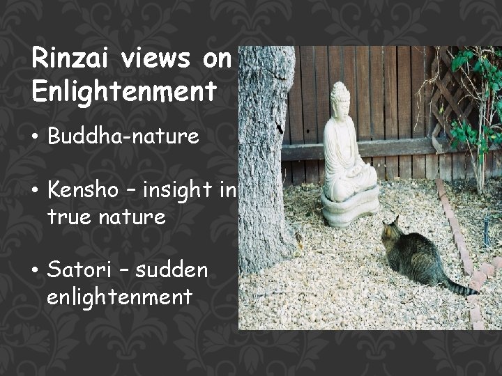 Rinzai views on Enlightenment • Buddha-nature • Kensho – insight into true nature •