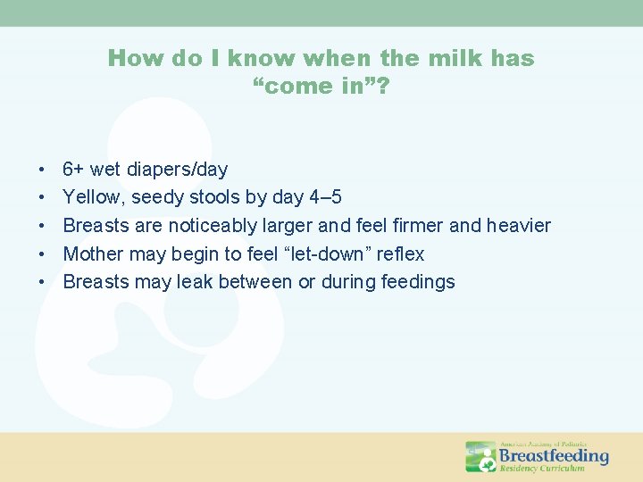 How do I know when the milk has “come in”? • • • 6+