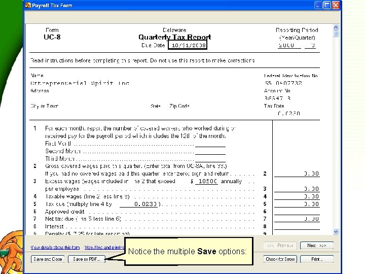 Notice the multiple Save options: 49 