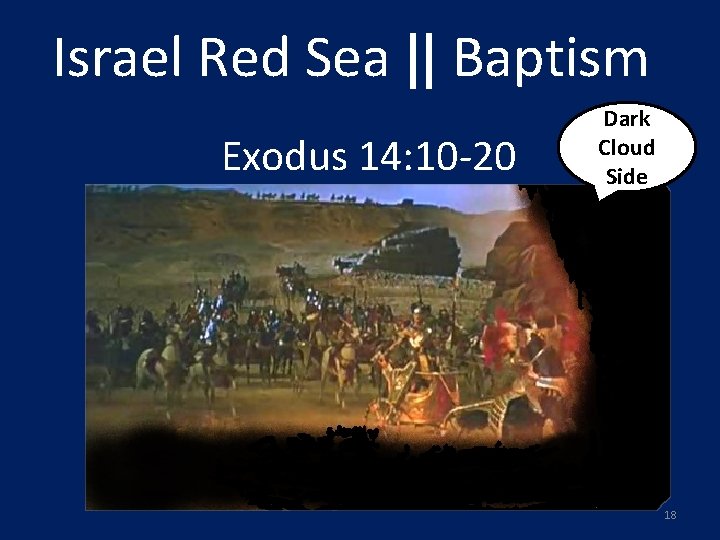 Israel Red Sea || Baptism Exodus 14: 10 -20 Dark Cloud Side 18 