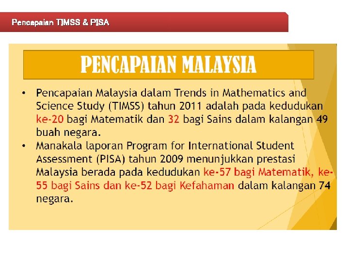 Pencapaian TIMSS & PISA 