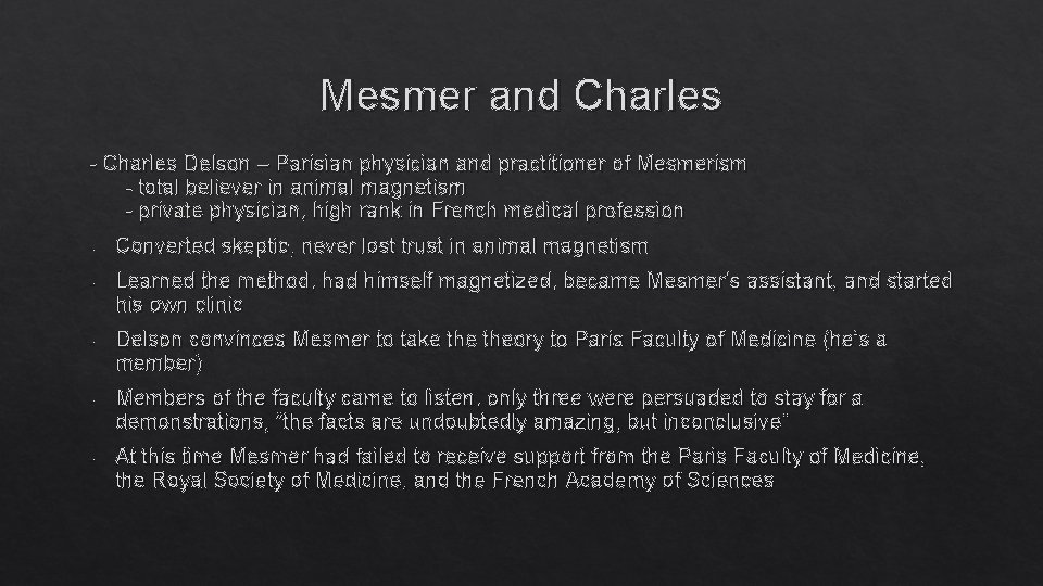 Mesmer and Charles - Charles Delson – Parisian physician and practitioner of Mesmerism - Mesmer and Charles - Charles Delson – Parisian physician and practitioner of Mesmerism -
