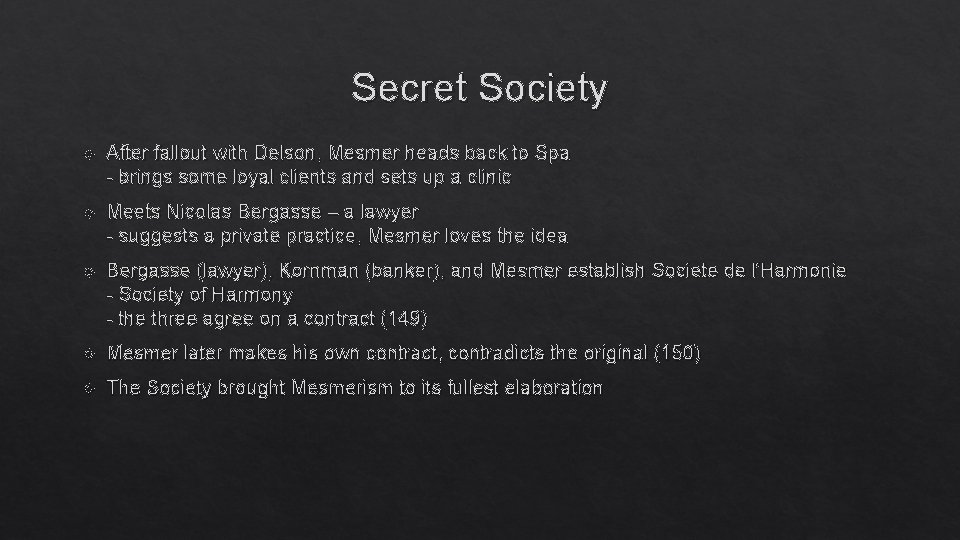 Secret Society After fallout with Delson, Mesmer heads back to Spa - brings some Secret Society After fallout with Delson, Mesmer heads back to Spa - brings some