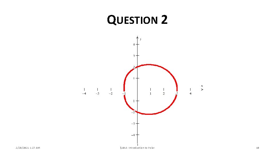 QUESTION 2 2/28/2021 1: 27 AM § 10. 4: Introduction to Polar 10 